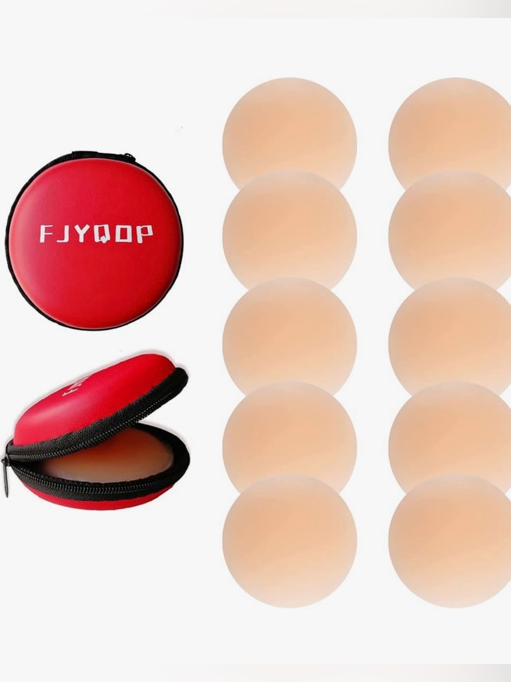 FLYQOP Silicone Nipple Covers Reusable adhesive - 5 Pairs